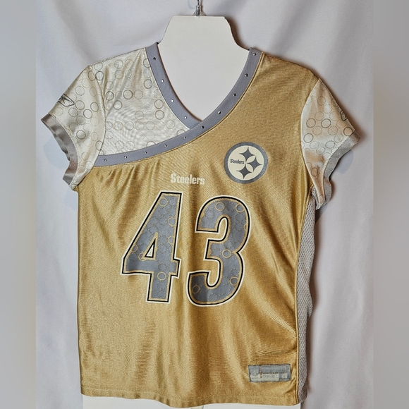 Reebok Womens Troy Polamalu Steelers Vintage Jersey - Picture 4 of 5
